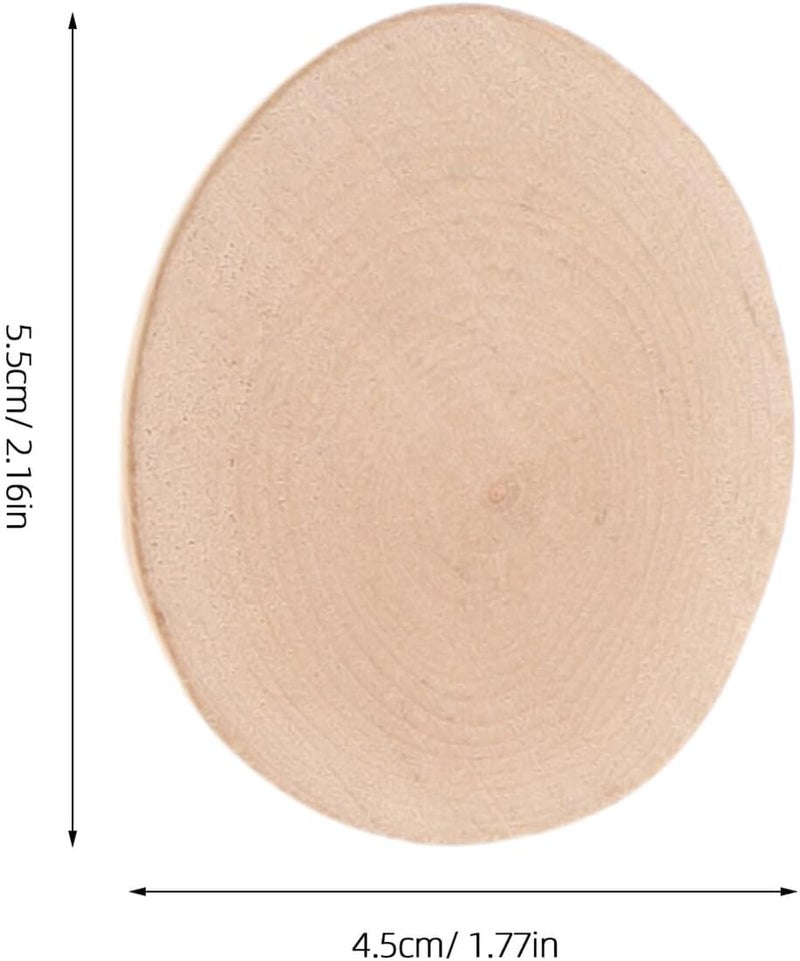 200g Unfinished Wood Craft Pieces Small Wood Slices Natural Wooden Chips for DIY Crafting, School Projects, and Home Wedding Decorations - Image 2