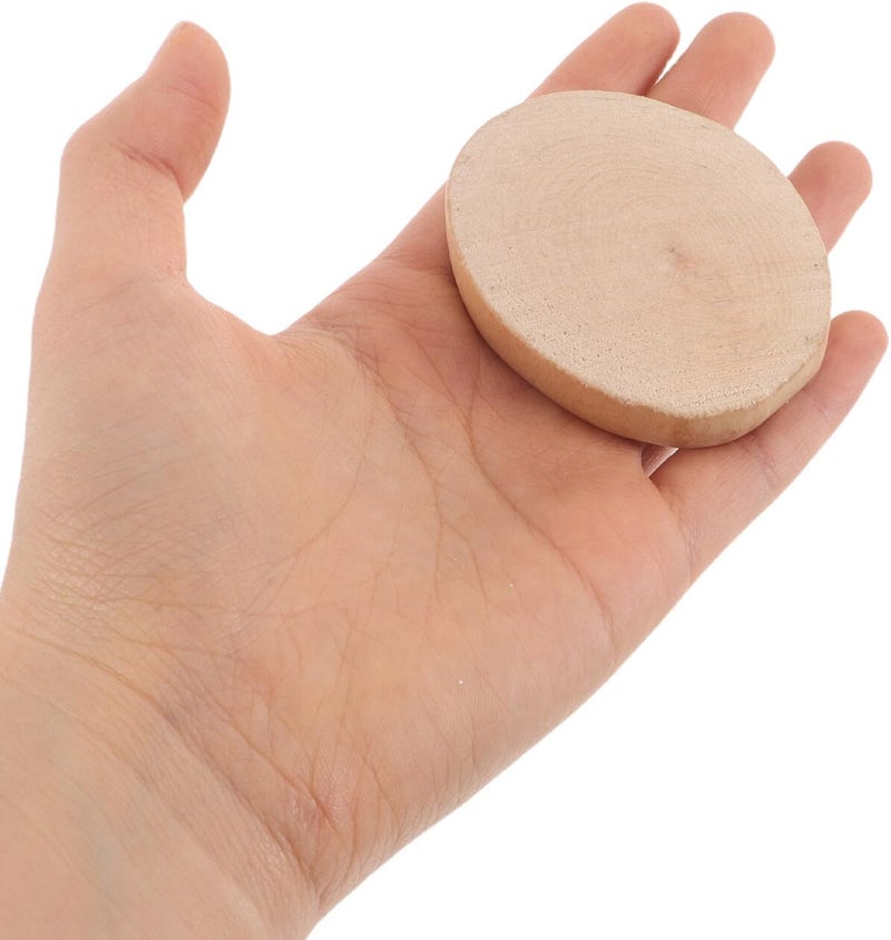 200g Unfinished Wood Craft Pieces Small Wood Slices Natural Wooden Chips for DIY Crafting, School Projects, and Home Wedding Decorations - Image 4