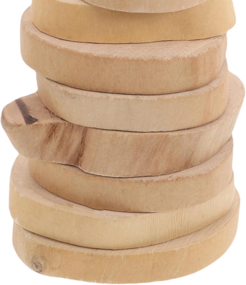200g Unfinished Wood Craft Pieces Small Wood Slices Natural Wooden Chips for DIY Crafting, School Projects, and Home Wedding Decorations - Image 3