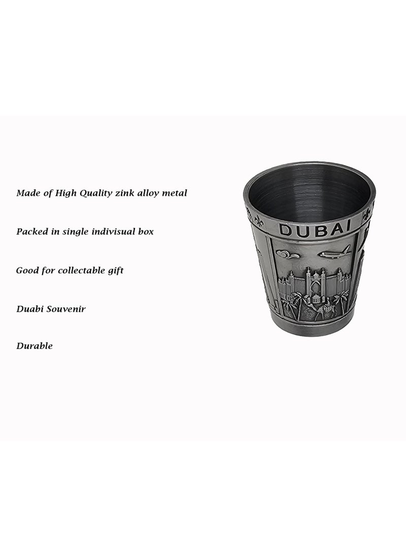 Souvenir Souq Metal Short Glass set of 3 multicolor  - Image 3