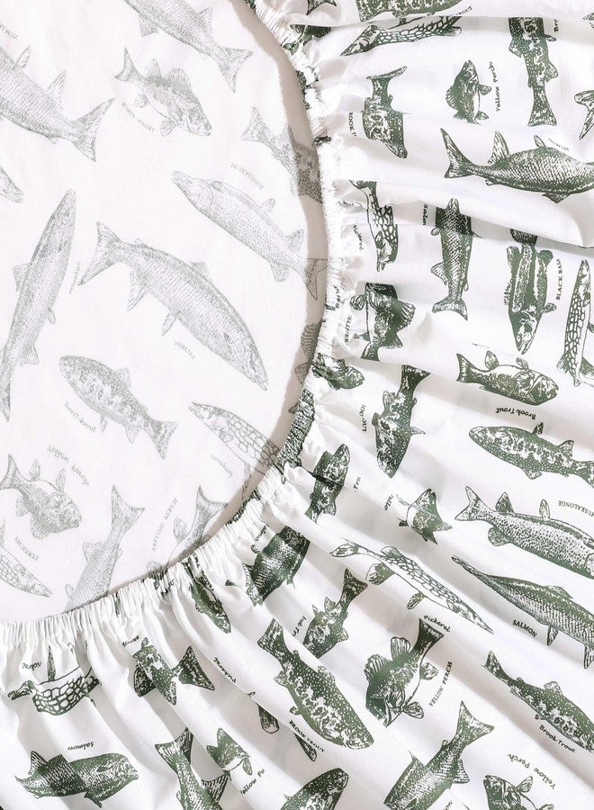 Eddie Bauer - Sheet Set, Cotton Percale Bedding with Matching Pillowcase, Crisp & Breathable, 200-Thread Count, Classic Comfort Essentials (Wes Fish Green, Twin) - Image 5