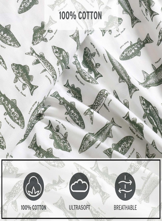 Eddie Bauer - Sheet Set, Cotton Percale Bedding with Matching Pillowcase, Crisp & Breathable, 200-Thread Count, Classic Comfort Essentials (Wes Fish Green, Twin) - Image 4