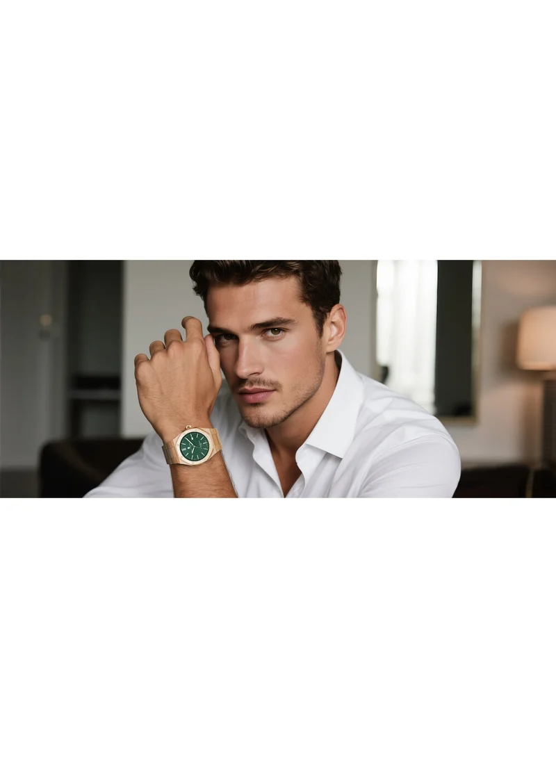 Sapphero  SAPPHERO Men's Watch Octagonal Stainless Steel Luminous Wristwatch Luxury Analog Quartz Watch for Men with Date Elegant Mens for Men | Best Price UAE