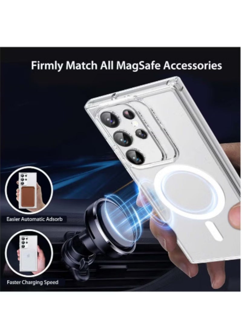 Gear4 - Case for Samsung Galaxy S23 Ultra D3O Gear4 Crystal, transparent, supports Magsafe wireless charging, made of high-quality TPU - Image 1