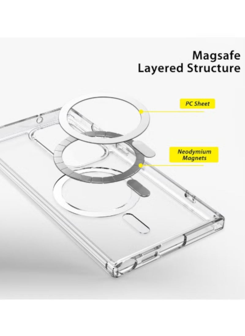 Gear4 - Case for Samsung Galaxy S23 Ultra D3O Gear4 Crystal, transparent, supports Magsafe wireless charging, made of high-quality TPU - Image 1