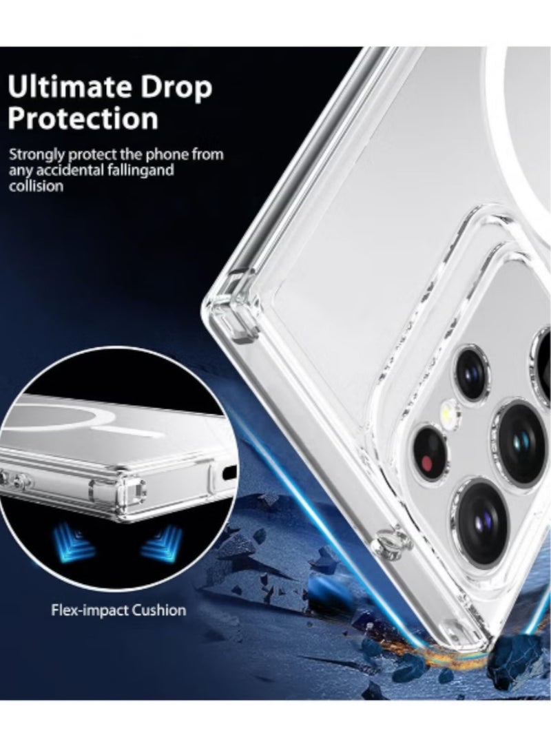Gear4 - Case for Samsung Galaxy S23 Ultra D3O Gear4 Crystal, transparent, supports Magsafe wireless charging, made of high-quality TPU - Image 1