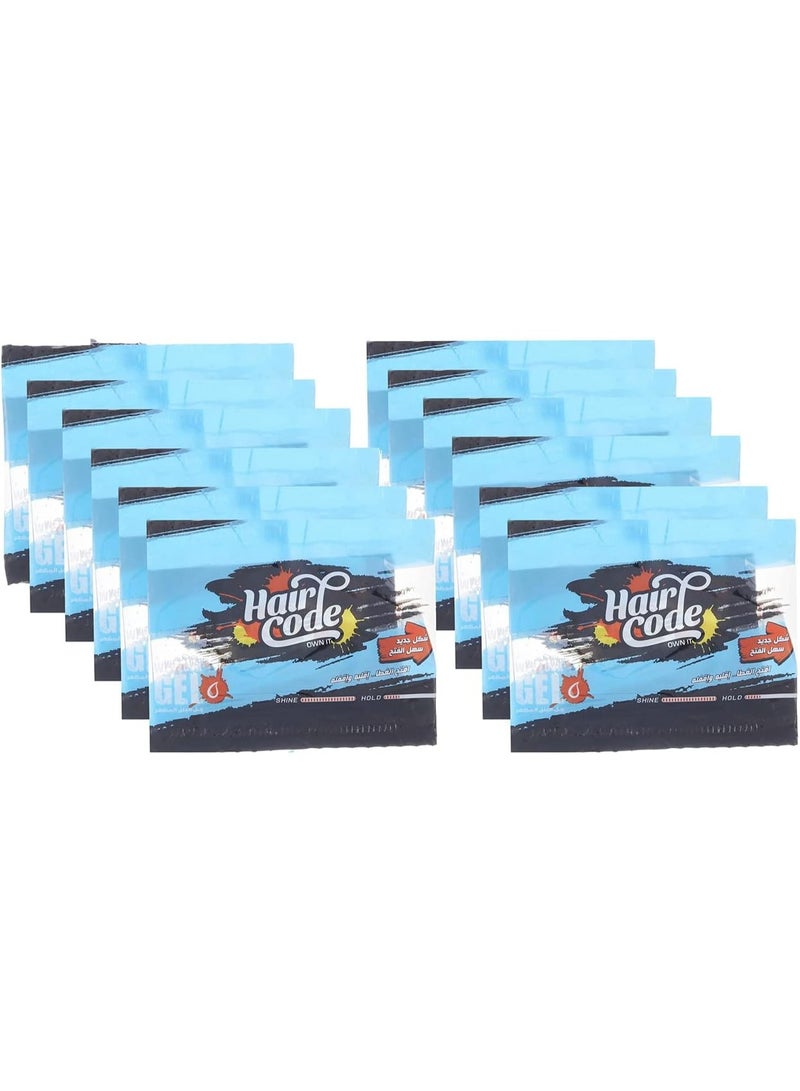 Hair Code Styling Gel Sachets – Shine & Strong Hold Formula – Easy to Apply, Long-Lasting Definition – Travel-Friendly Hair Gel Packets – 10 Pcs - Image 1
