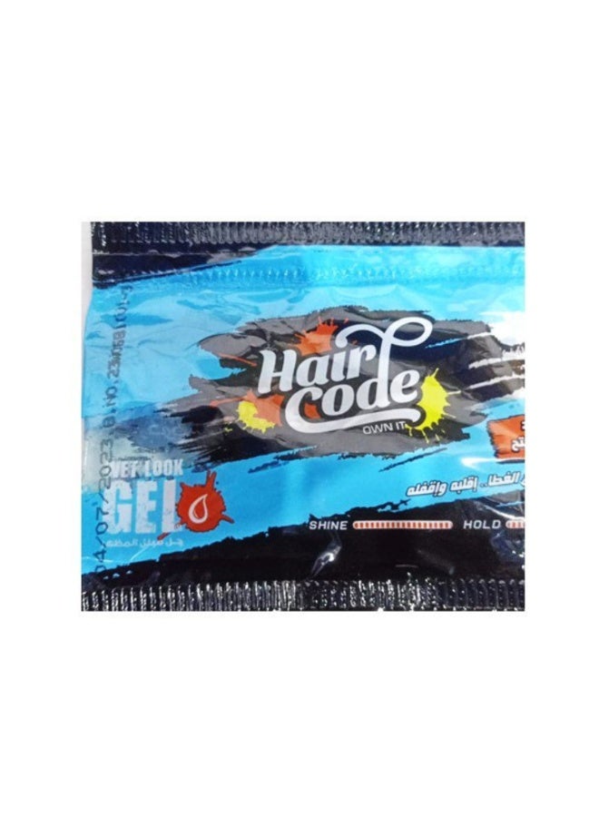 Hair Code Styling Gel Sachets – Shine & Strong Hold Formula – Easy to Apply, Long-Lasting Definition – Travel-Friendly Hair Gel Packets – 10 Pcs - Image 2