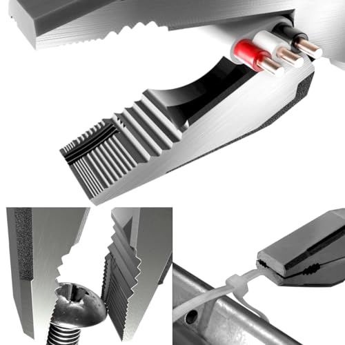 VAMPLIERS 9" Side Cutting Linemans Pliers with Crimper. Made in Japan. Heavy Duty High Leverage Design Screw Extractor Jaws - Image 3
