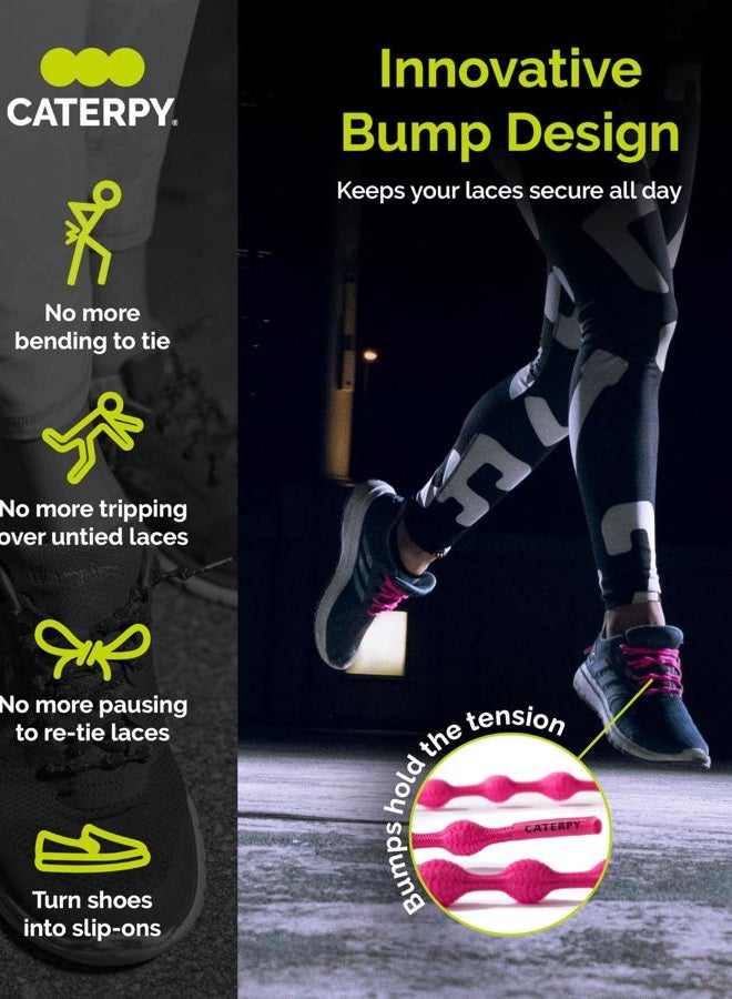 Caterpy The Ultimate Elastic No Tie Shoelaces for Adults (75cm / Electric Yellow) - Image 5