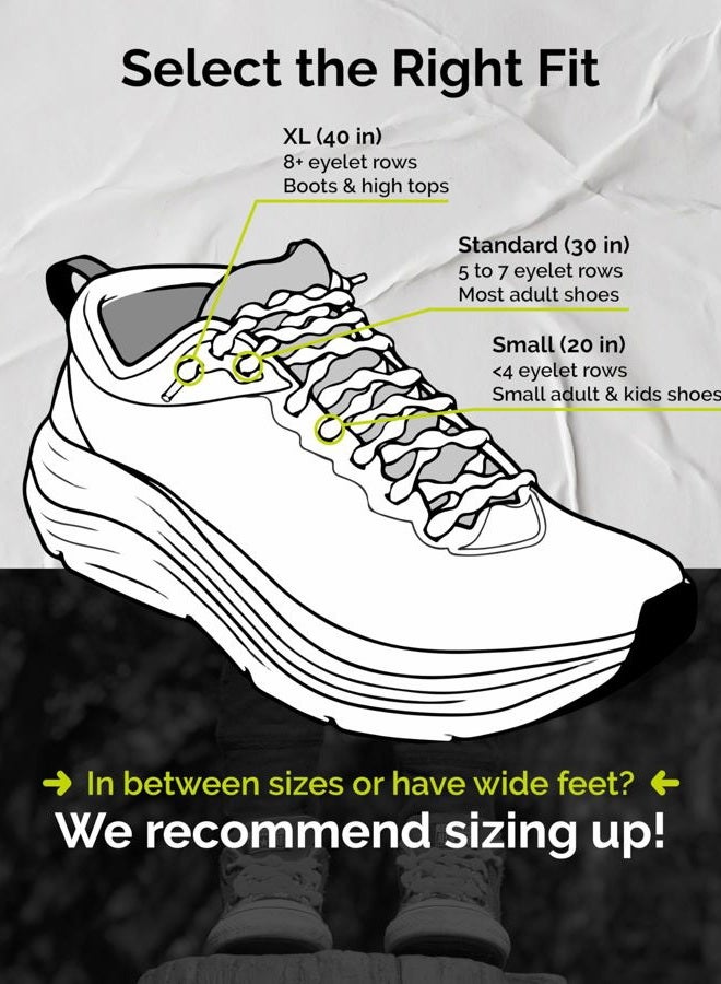 Caterpy The Ultimate Elastic No Tie Shoelaces for Adults (75cm / Electric Yellow) - Image 3