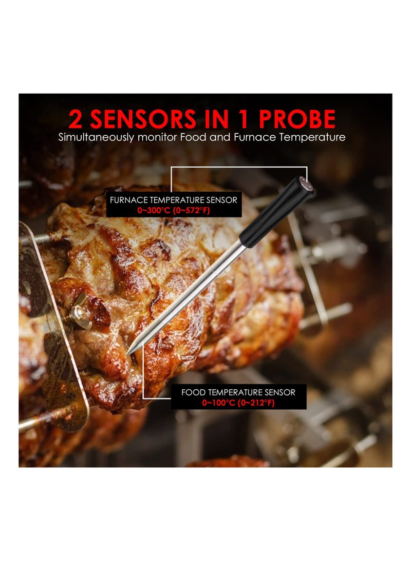 SYOSI Wireless Bluetooth Meat Thermometer,  Unlimited Range Thermometer, Digital Meat Thermometer Wireless or The Oven, Grill, Kitchen, BBQ, Rotisserie, Smart Meat Thermometer - Image 2