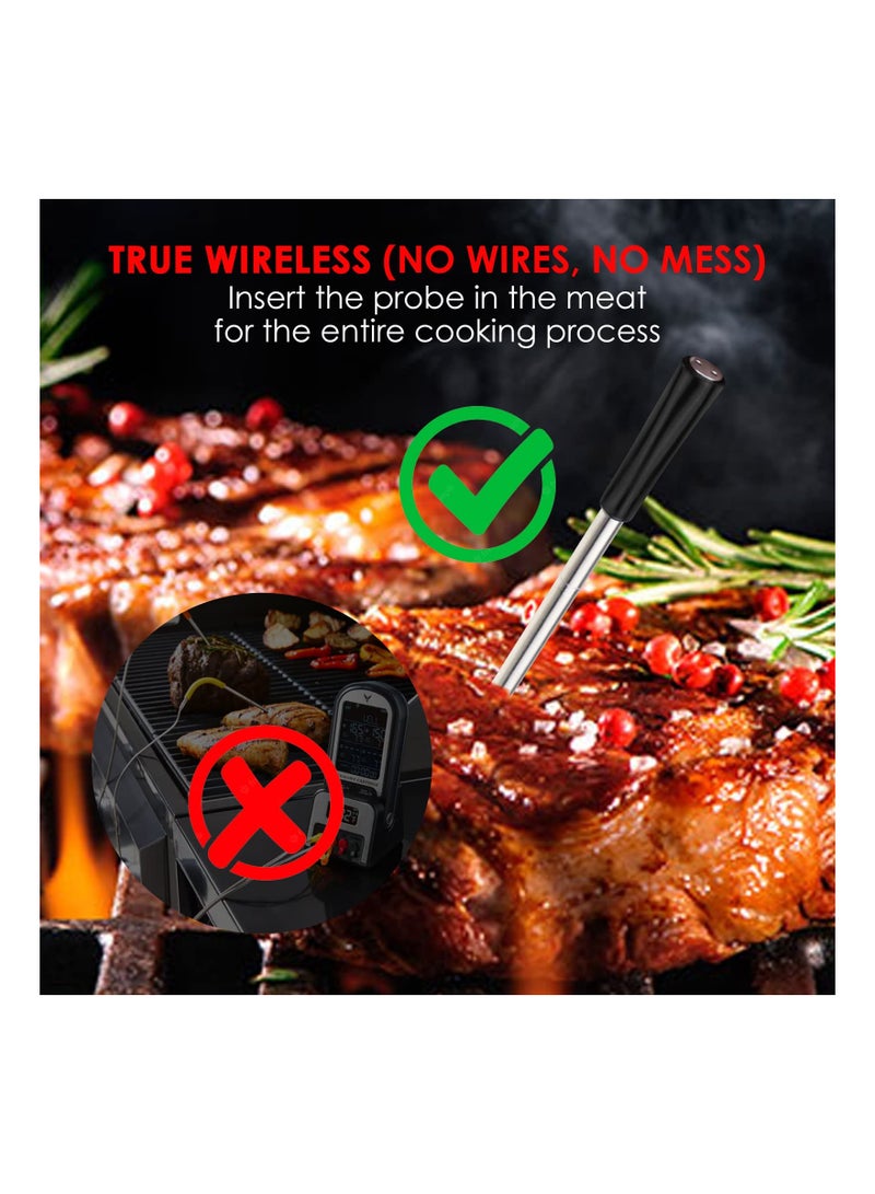 SYOSI Wireless Bluetooth Meat Thermometer,  Unlimited Range Thermometer, Digital Meat Thermometer Wireless or The Oven, Grill, Kitchen, BBQ, Rotisserie, Smart Meat Thermometer - Image 3