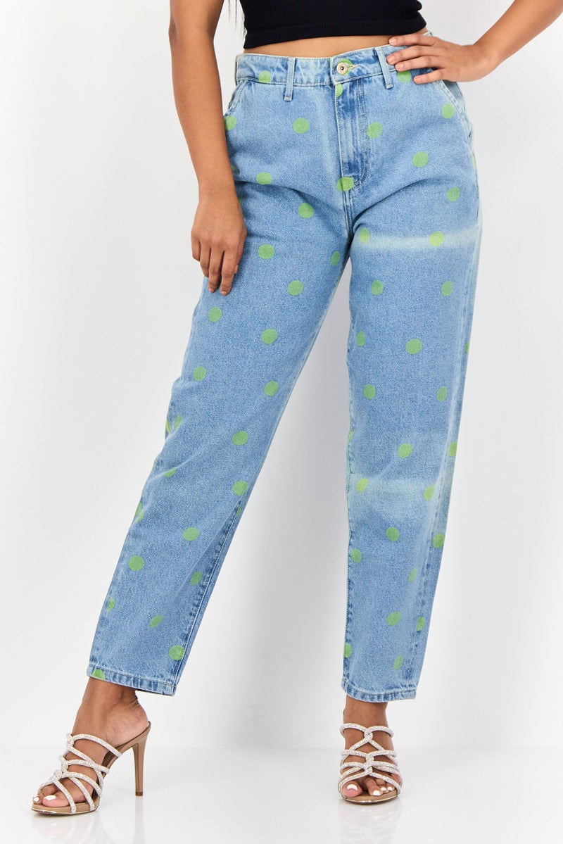 ONLY Women Baggy Fit High Waist Washed Non-Stretchable Denim, Multicolor - Image 1