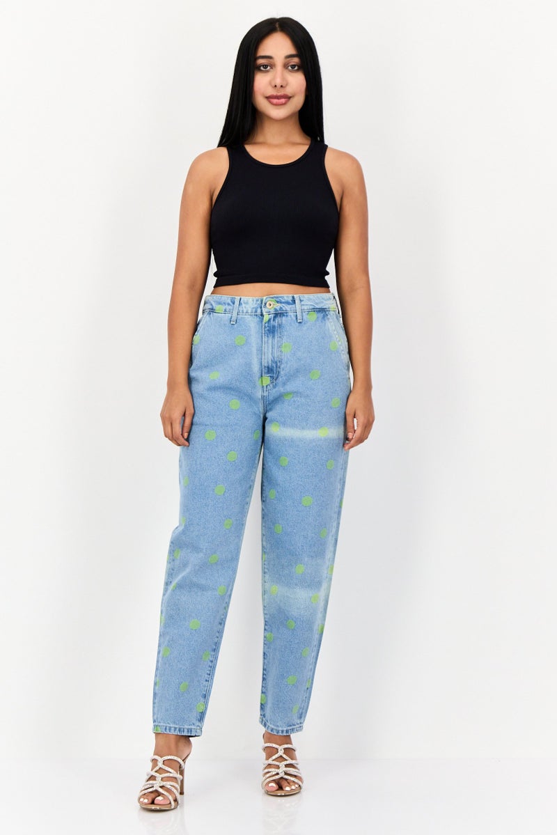 ONLY Women Baggy Fit High Waist Washed Non-Stretchable Denim, Multicolor - Image 2
