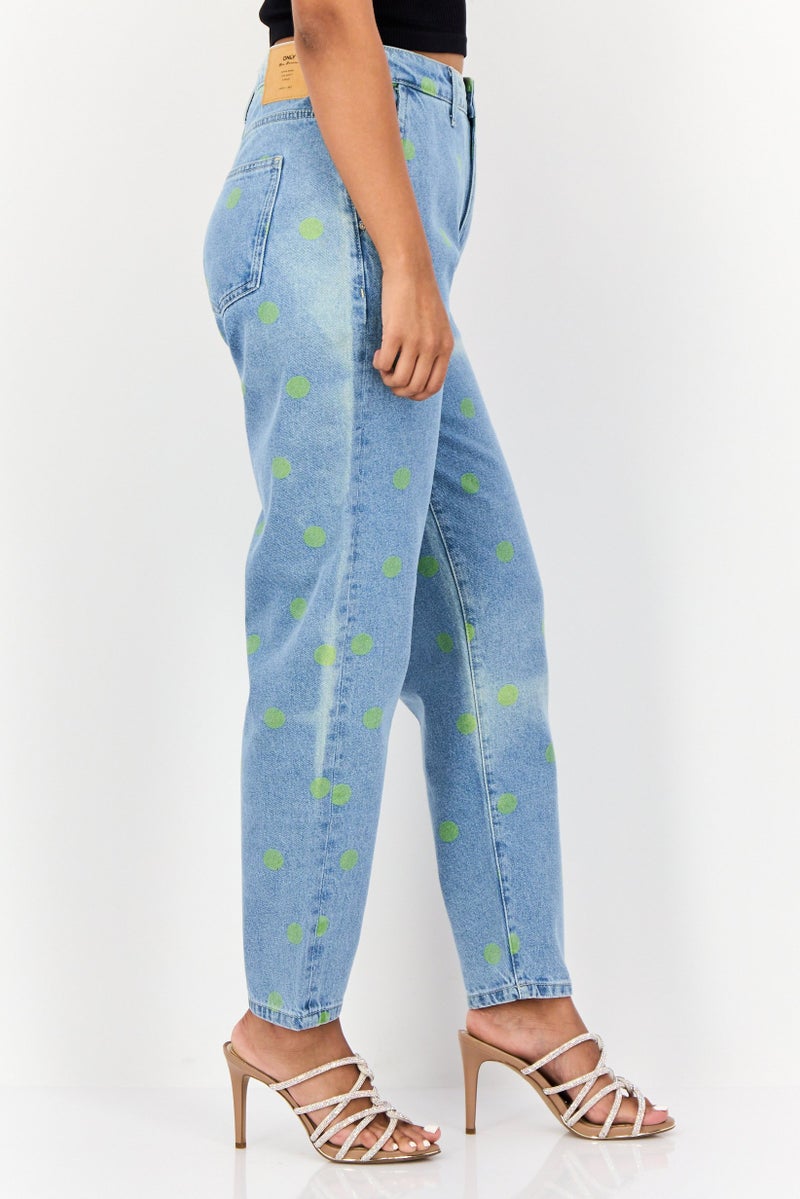ONLY Women Baggy Fit High Waist Washed Non-Stretchable Denim, Multicolor - Image 4