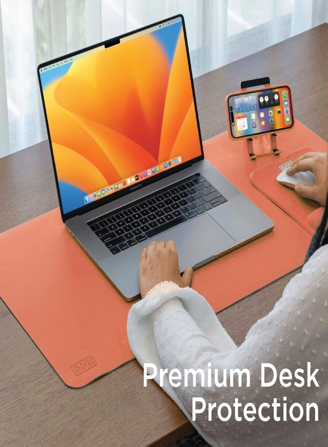 Black+Decker Faux Leather Desk Mat Keyboard & Mouse - Protective Desk Decor - Gaming & Work Mat - Image 4