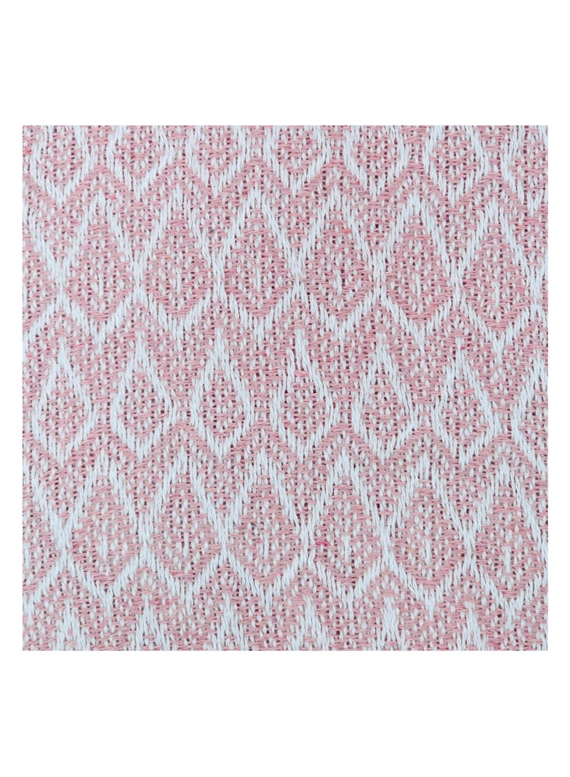 Fabienne Turkish Cotton Throw Blanket Knitted Suitable for Bed, Sofa and Chair Pink 170x200 cm - Image 2