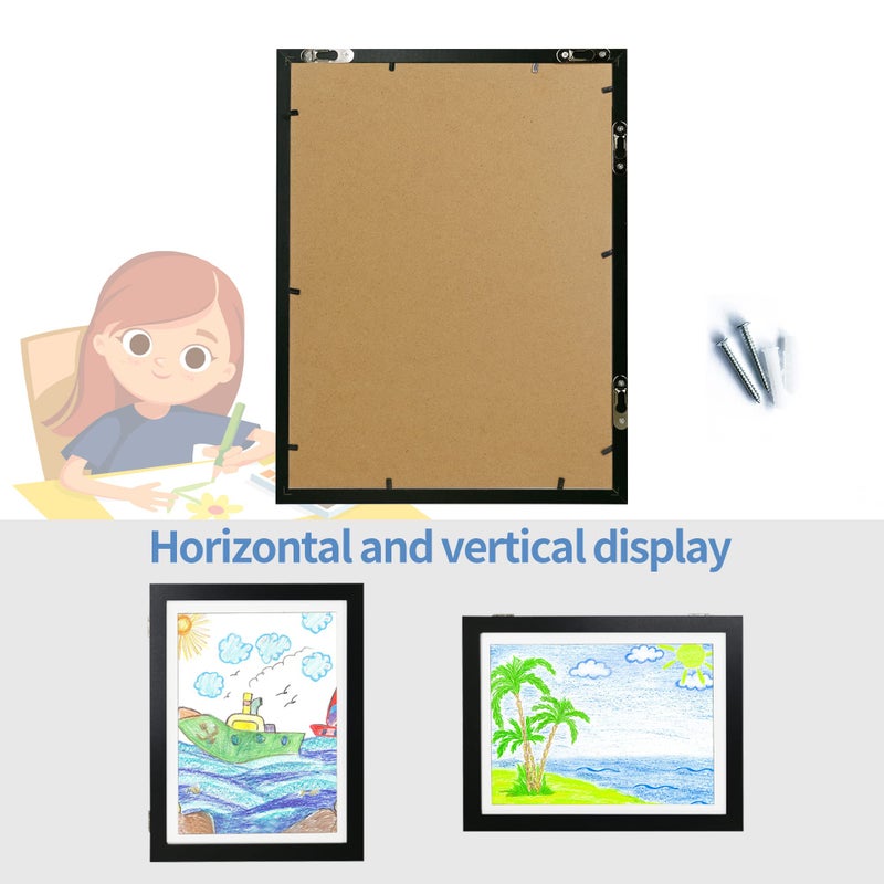 iRahmen Kids Art Frame - 9x12 Front Opening Kids Frames for Artwork  Kids Artwork Frames Changeable Storage Holds 50  Kids Artwork Frames for Children Art Projects  Drawings  3D Art  Crafts - Image 4