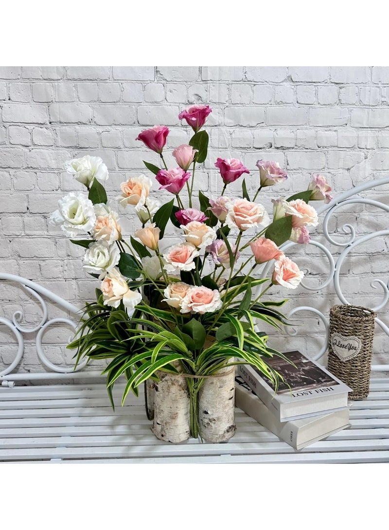 Huitich Artificial Flower Decor for Home, Parties, and Weddings Champagne  - Image 3
