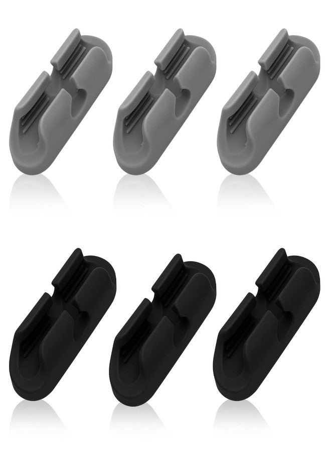 Brvlsoc 6-Pack Adhesive Dual-Slot Pen Holders - Silicone Self-Stick Organizer for Pens, Markers, and Pencils on Desk, Wall, or Whiteboard - Image 1