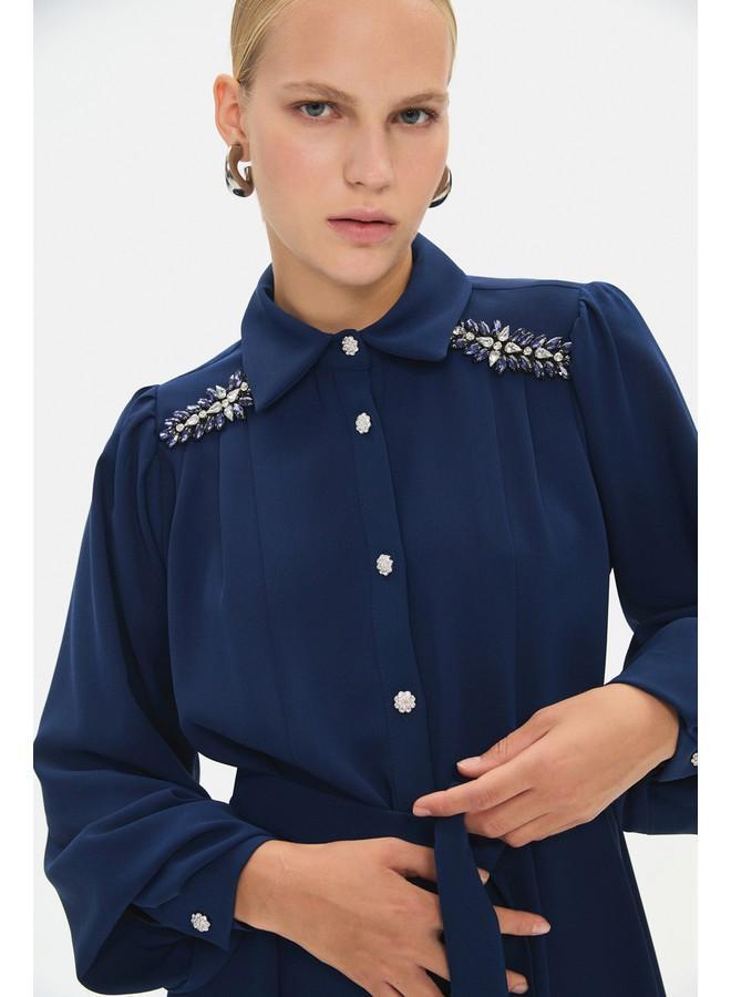 جون فستان بوبلين مزخرف - Image 4