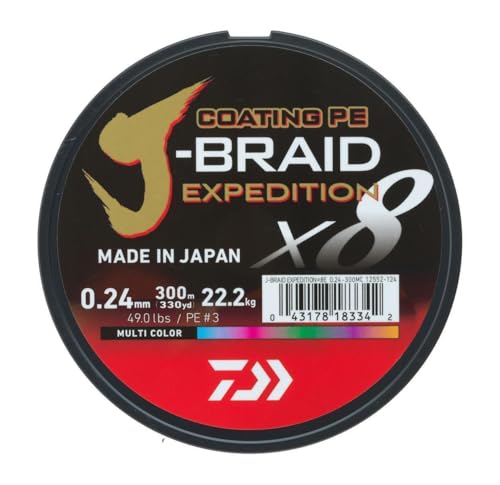 DAIWA JBraid Expedition X8E 013mm 84kg185lbs 330yds MultiColor Braided Fishing Line - Image 3