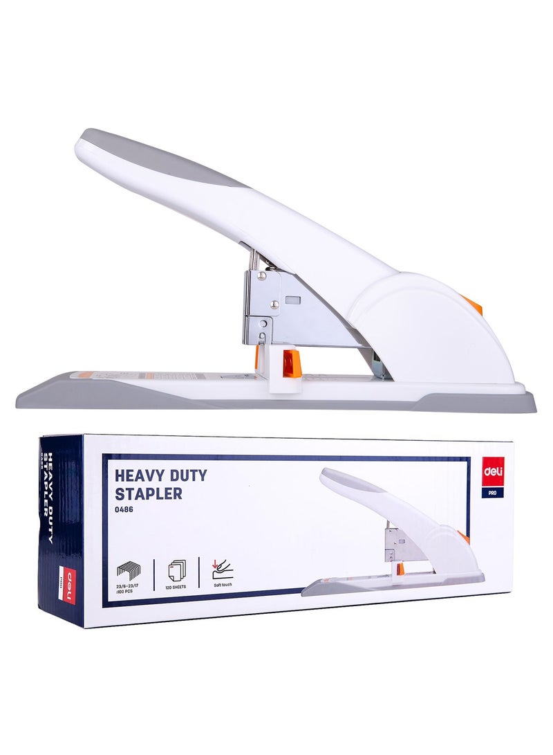 Deli دباسة ثقيلة الوزن بسعة 120 ورقة جسم أبيض - Image 4