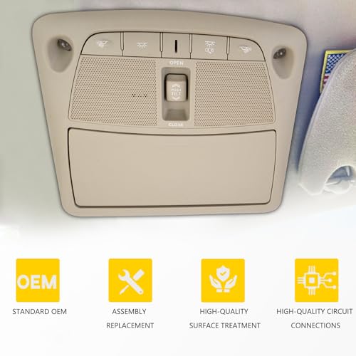 Donpida Overhead Map Lamp Console Reading Lights with Sunroof Switch Compatible With Nissan Altima Teana 2013-2018#Replace 26430-8995D - Image 4