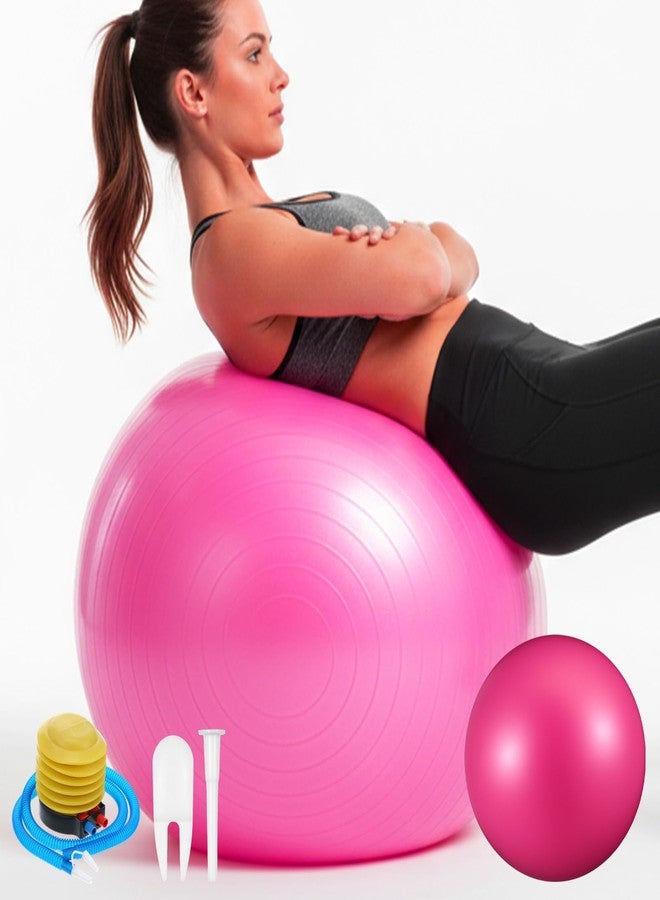 Kifmurase 2PCS Yoga Ball, 25Inch Thicked Anti-Burst Exercise Balls for Workout Stretching Stability, Non-Slip Balance Ball Equipment for Women Pilates Physical Therapy Pregnancy Labor Birthing Fitness - Image 1