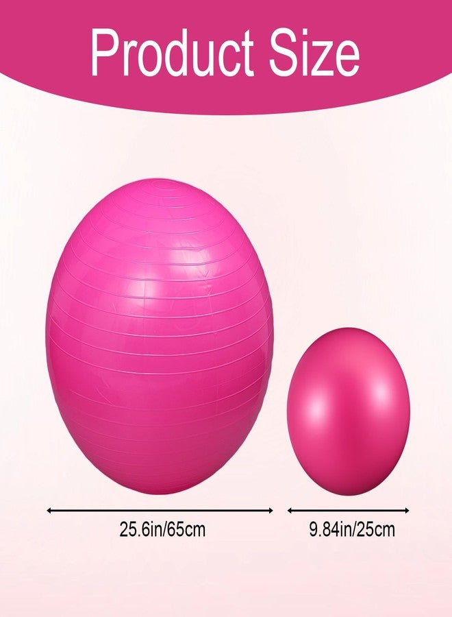 Kifmurase 2PCS Yoga Ball, 25Inch Thicked Anti-Burst Exercise Balls for Workout Stretching Stability, Non-Slip Balance Ball Equipment for Women Pilates Physical Therapy Pregnancy Labor Birthing Fitness - Image 2