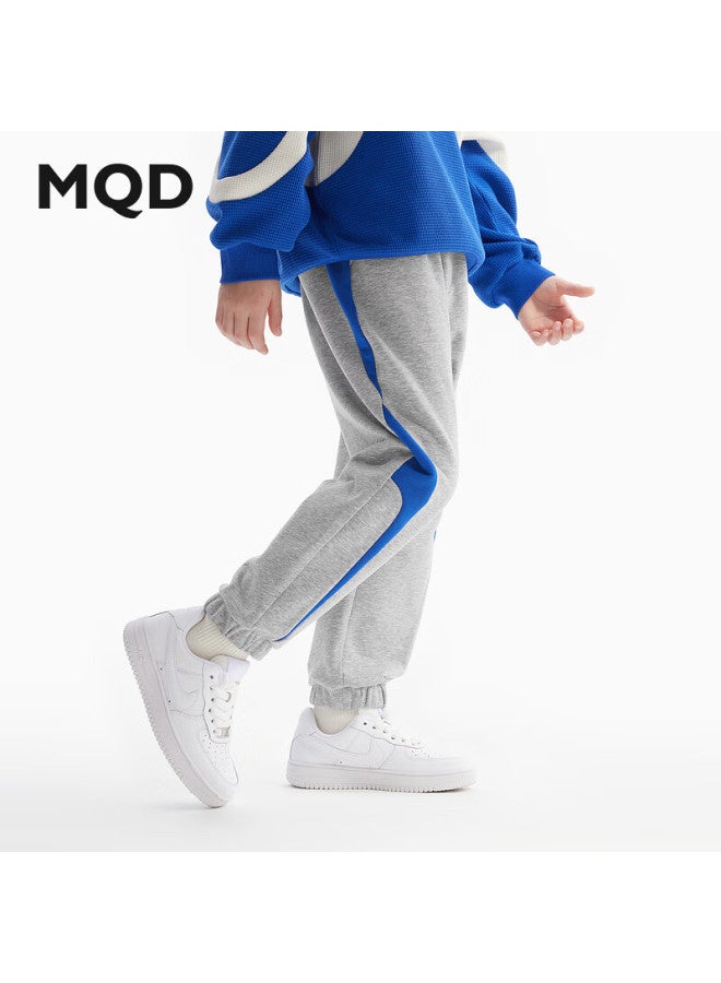Mqd Boys' Knitted Pants, Spring And Autumn Style, Sports Casual Trousers, Light Heather Gray, Size 110 - Image 1