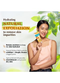 Everyuth Everyuth Naturals Hydrating & Exfoliating Walnut Apricot Scrub, 100gm, Tube  - Image 2