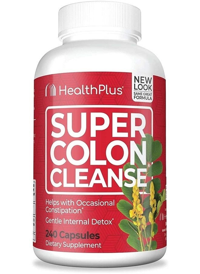 Health Plus Inc Super Colon Cleanse 530 mg 240 Capsules, Package may vary  - Image 1
