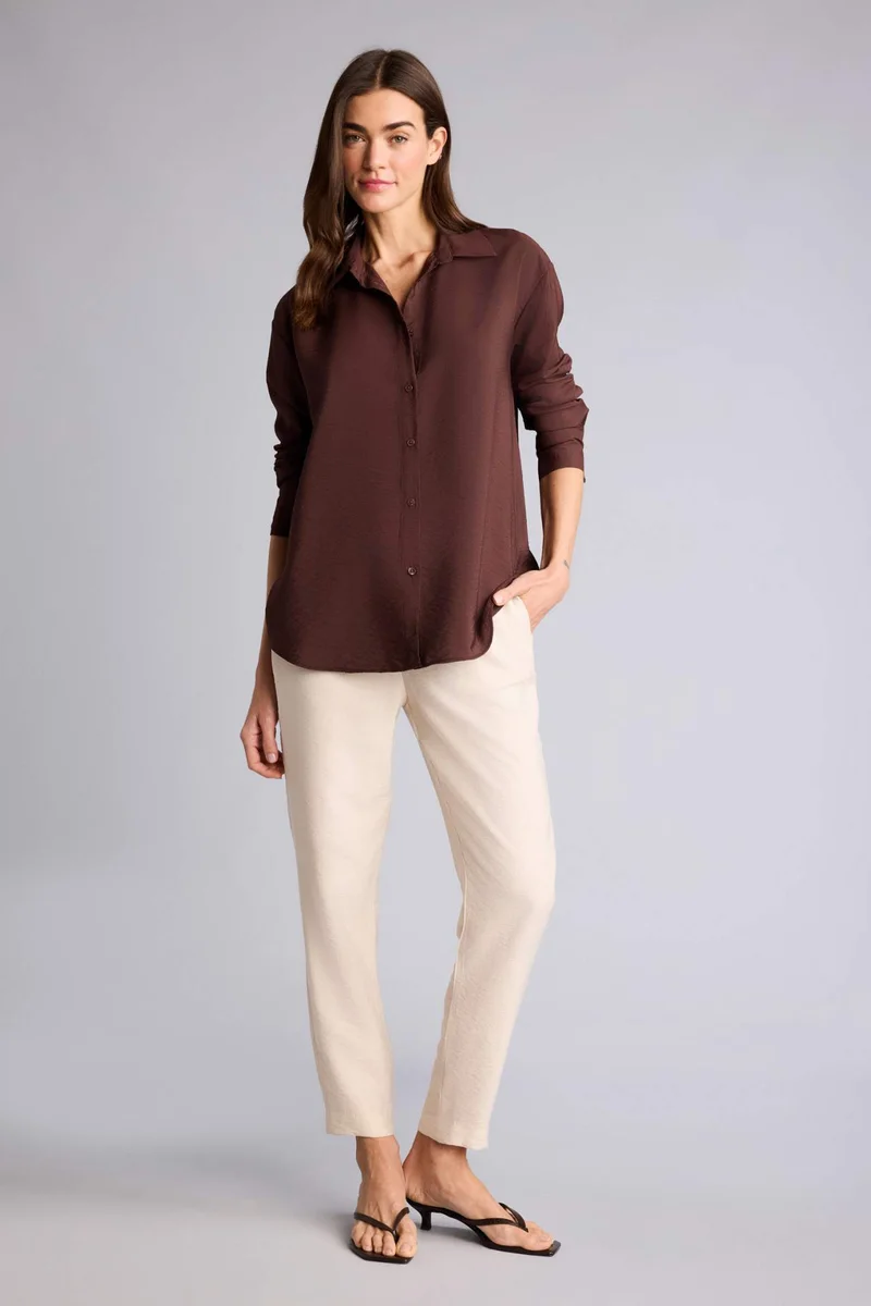 ديفاكتو Oversize Fit Shirt Collar Long Sleeve Shirt