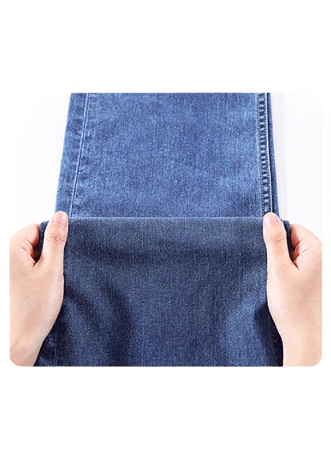 Pull Back Warrior Denim Jeans For Men, Loose Straight-Leg Casual Pants, Men'S Autumn Drawstring Comfortable Trousers, Versatile Long Pants For Men - Image 2