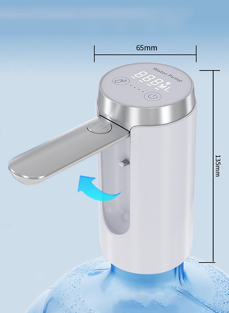 Relex Folding Electric Water Pump Dispenser Electric Touch Screen Wireless Portable Water Pump 3 Quantitative Settings Drinking Water Pump Portable Multipurpose Dispenser for Home Office Camping - Image 2