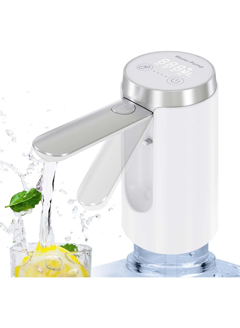 Relex Folding Electric Water Pump Dispenser Electric Touch Screen Wireless Portable Water Pump 3 Quantitative Settings Drinking Water Pump Portable Multipurpose Dispenser for Home Office Camping - Image 1