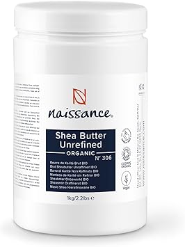 Naissance Organic Shea Butter Unrefined No 306 1kg Pure Raw Natural Vegan for Skin Hair Lip Balms Body Butters Moisturiser - Image 1