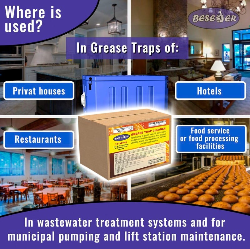 Beseder Grease Trap Cleaner (1 Count (Pack of 12)) - Image 2
