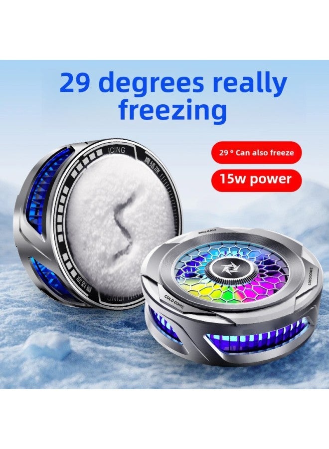 Mobile Phone Radiator SL25 Magnetic Back Clip Semiconductor Icing Artifact Electronic Competition Chicken Game Android Tablet Universal-Color:SL25 Silver [magnetic 22.5W Charging Head]]  - Image 5