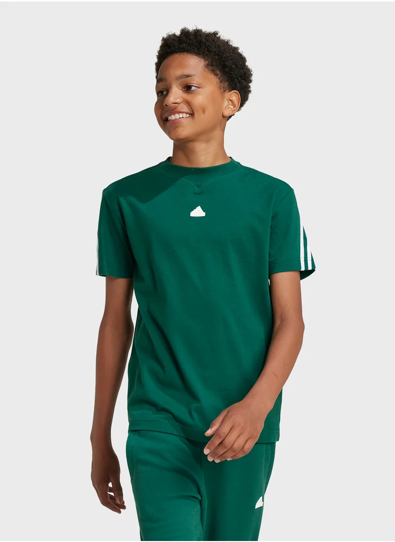 Adidas Youth Future Icon 3 Stripes T-Shirt