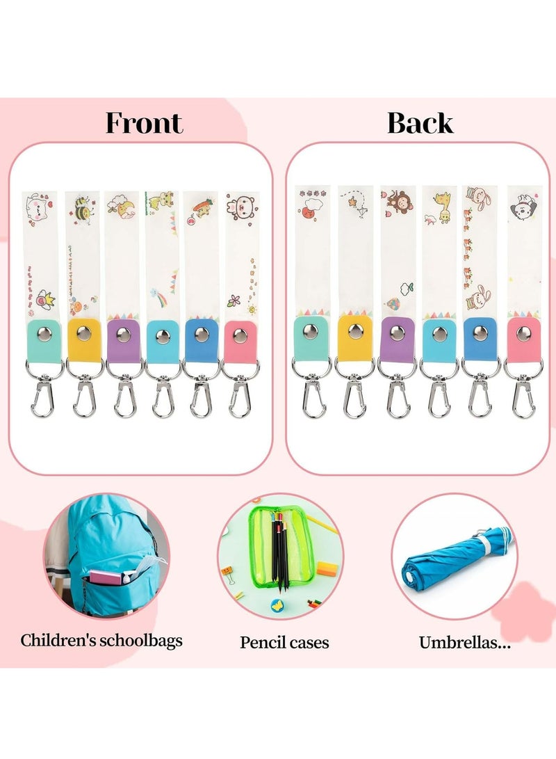 Oasisgalore 6 Pieces Personalized Name Tag Hooks, Child ID Tags, Backpack Name Tags, Water Bottle Tags  - Image 3