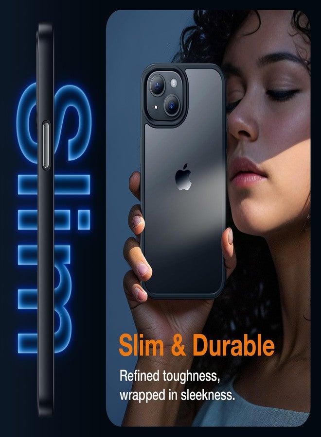 Yriklso for iPhone 14 Phone Case, Shockproof for iPhone 13 Case, Military Grade Drop Protection, Protective Hard Back Slim Translucent Case for Phone 13 Phone case/Phone 14 case 6.1'', Frosted Black - Image 3