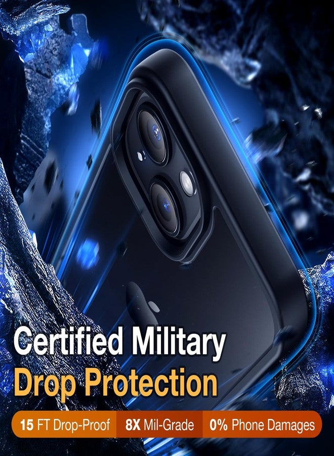 Yriklso for iPhone 14 Phone Case, Shockproof for iPhone 13 Case, Military Grade Drop Protection, Protective Hard Back Slim Translucent Case for Phone 13 Phone case/Phone 14 case 6.1'', Frosted Black - Image 4