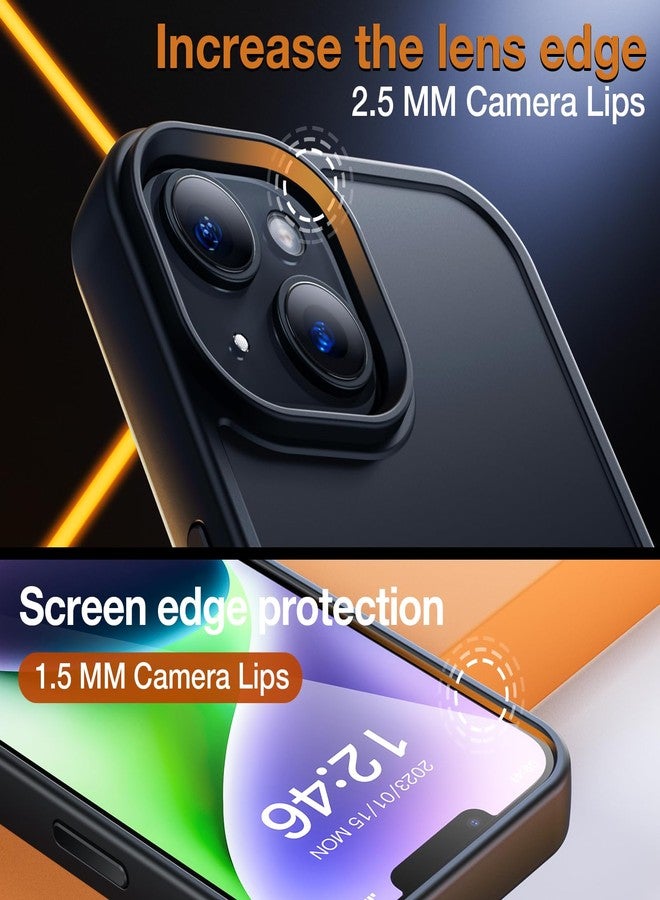Yriklso for iPhone 14 Phone Case, Shockproof for iPhone 13 Case, Military Grade Drop Protection, Protective Hard Back Slim Translucent Case for Phone 13 Phone case/Phone 14 case 6.1'', Frosted Black - Image 5