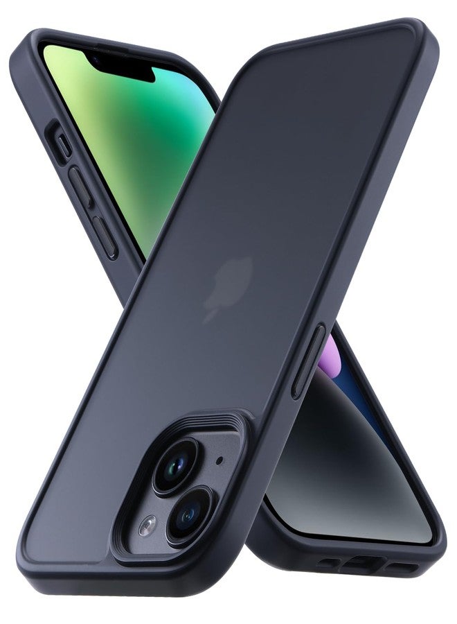 Yriklso for iPhone 14 Phone Case, Shockproof for iPhone 13 Case, Military Grade Drop Protection, Protective Hard Back Slim Translucent Case for Phone 13 Phone case/Phone 14 case 6.1'', Frosted Black - Image 1