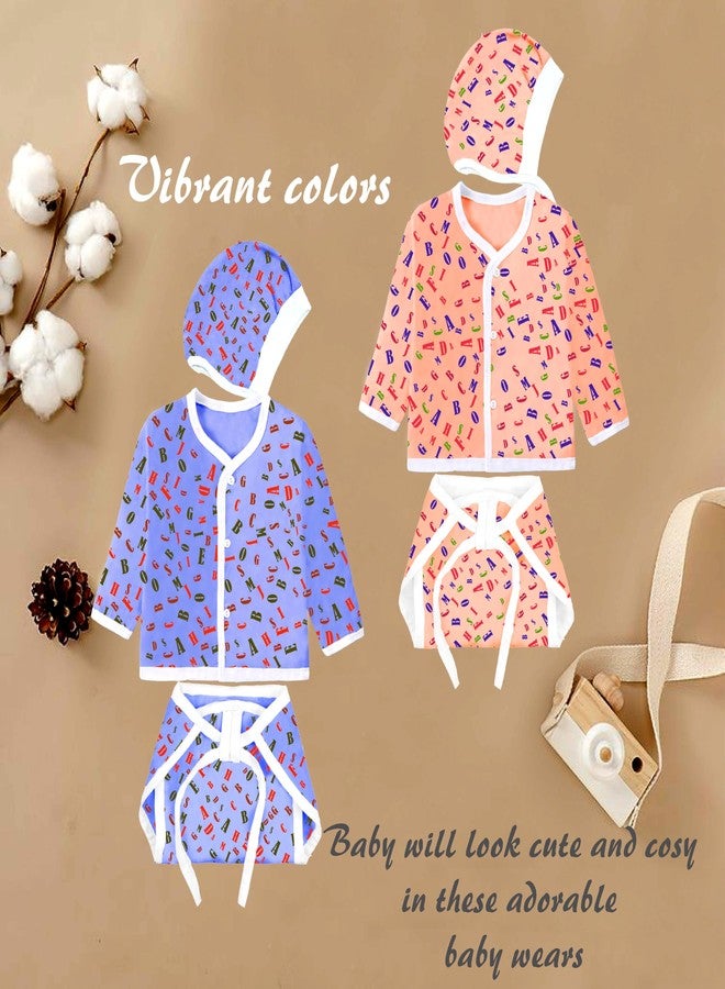 Toddylon طقم ملابس حديثي الولادة توديلون | فستان طفل | ملابس الرضع | قميص | حفاضات | قبعات | قطن | ملابس نوم | غير رسمية | مجموعة هدايا (متعدد الألوان، 0-6 أشهر) - Image 4