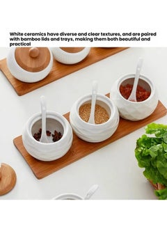 General Creative ceramic spice jars for the kitchen salt and MSG condiment jars household spice boxes seasoning jar set  - Image 3
