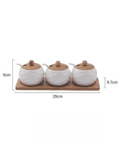 General Creative ceramic spice jars for the kitchen salt and MSG condiment jars household spice boxes seasoning jar set  - Image 2